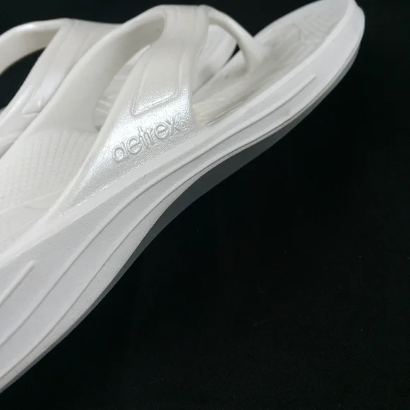 Aetrex Fiji Sandals Women Size 8 White Orthotic Arch Support Flip Flops - Picture 6 of 8